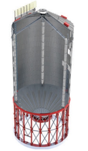 Escalera amortiguadora para semillas